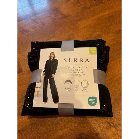 New Woman’s Serra Ladies sequin bomber jacket size medium - Picture 1 of 4